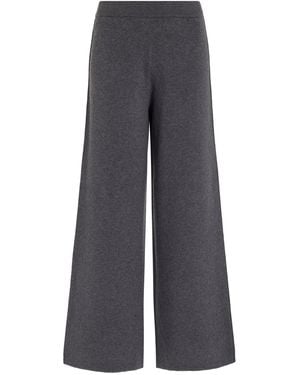 Proenza Schouler Grace Cropped Cotton-Cashmere Flare Pants - Grey