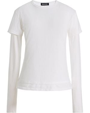 EB DENIM Rory Layered Cotton T-Shirt - White