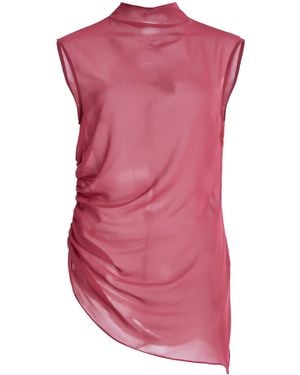 LAPOINTE Lightweight Georgette Top - Pink