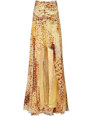 Francesca Miranda Vela Silk Skirt - Metallic
