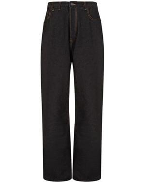 Alaïa Low-Rise Straight-Leg Jeans - Black