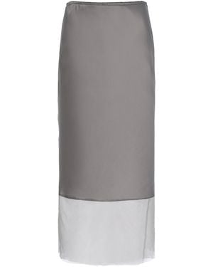 THE GARMENT Catania Silk Midi Skirt - Grey