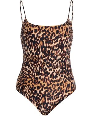 Juillet Imey Leopard-Print One-Piece Swimsuit - Brown