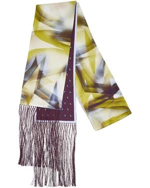Otzio Fringed Silk-twill Double Scarf - Purple