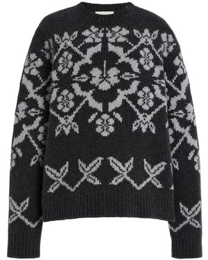 High Sport Georgia Fair Isle Wool Jumper - Black