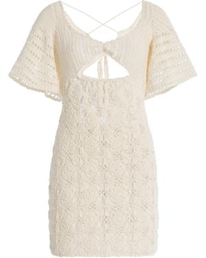 Akoia Swim Exclusive Crocheted Cotton Mini Dress - White