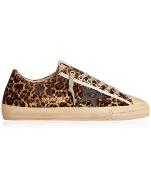 Golden Goose V-Star 2 Leather Trainers - Brown