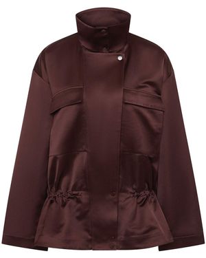 St. Agni Structured Cotton-Blend Satin Utility Parka