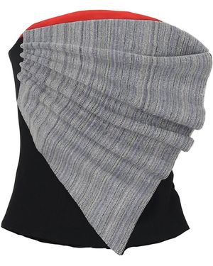 Chorus Vittoria Pleated Top - Grey
