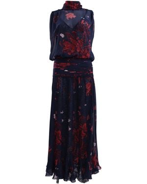 Francesca Miranda Kleo Silk Maxi Dress - Blue