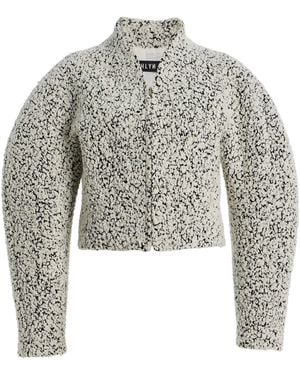 Ashlyn Mila Short Wool-Blend Jacket - White