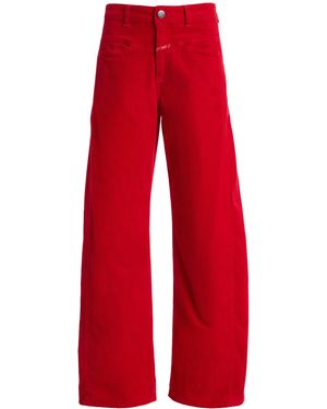 Closed Tori-X Stretch-Corduroy Mid-Rise Barrel-Leg Jeans - Red