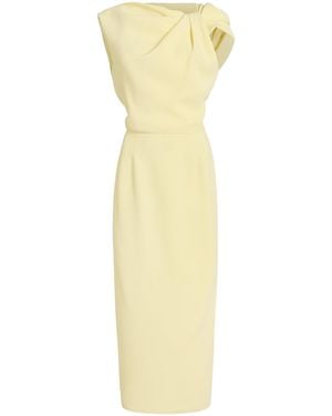 Givenchy Draped Crepe Midi Dress - Yellow