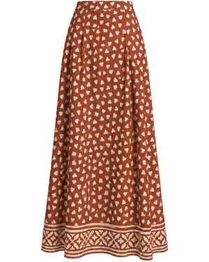 ANDRES OTALORA Calma Islea Maxi Skirt - Orange