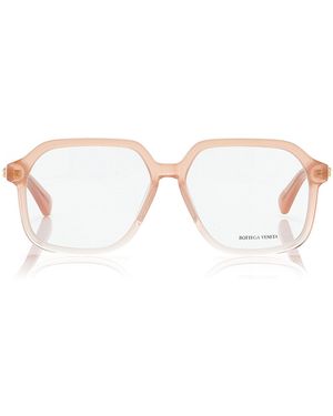 Bottega Veneta Square-Frame Acetate Glasses - Pink