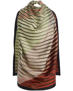 Kallmeyer Fluted Silk-Twill Scarf Top - Multicolour