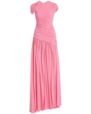 Monique Lhuillier Draped Crepe-jersey Gown - Pink