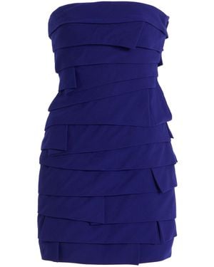 Versace Satin Mini Dress - Blue
