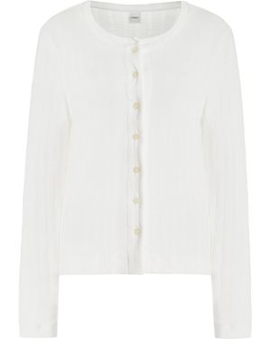 Leset Pointelle-knit Cotton Cardigan - White