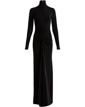 Silvia Tcherassi Birdy Silk-Blend Cutout Maxi Dress - Black