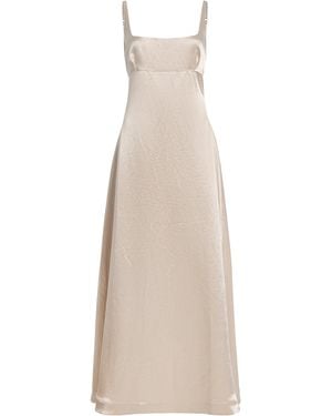 Bondi Born Kobe Exposed-Back Linen-Blend Maxi Dress - Natural