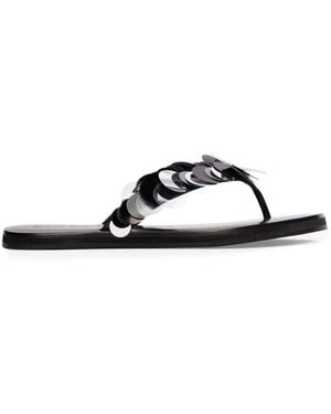Black Suede Studio Glw Leather Sandals - Black