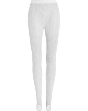 Wardrobe NYC Lace Stirrup Legging - White