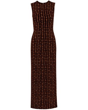 Pepa Pombo Simone Patterned Maxi Dress - Brown