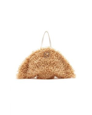 Roger Vivier Tres Vivier Panier-Raffia Tote Bag - Natural