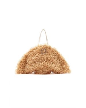 Roger Vivier Tres Vivier Panier-Raffia Tote Bag - Natural