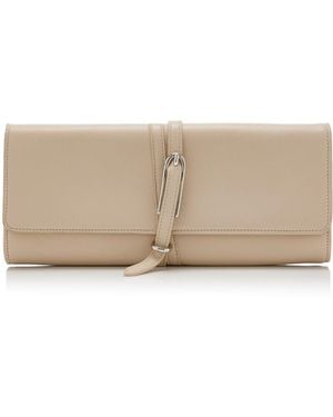 Liffner Belted Leather Clutch - Natural