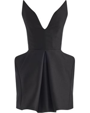 Maticevski Le Petite Wool-Silk Mini Dress - Black