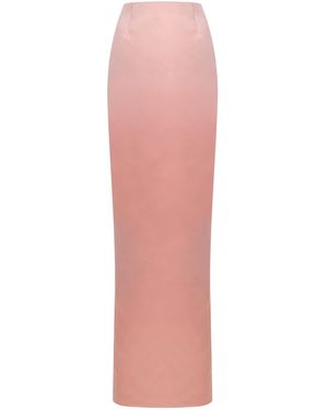 The New Arrivals Ilkyaz Ozel Lee Satin Maxi Skirt - Pink