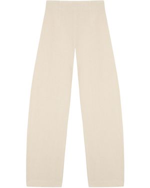 Cortana Costa Linen Wide-Leg Trousers - Natural