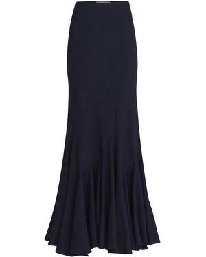 Silvia Tcherassi Florina Flared Knit Maxi Skirt - Blue