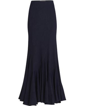 Silvia Tcherassi Florina Flared Knit Maxi Skirt - Blue