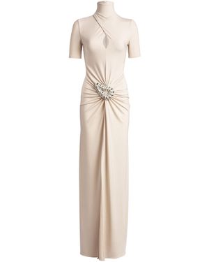 Silvia Tcherassi Cierra Embellished Dress - Natural