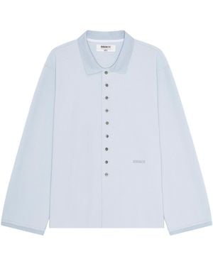 Birrot Lay2 Ribbed-Collar Shirt - White