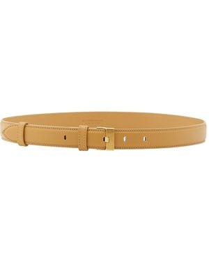 Bottega Veneta Watch Leather Belt - Natural