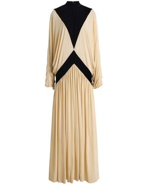 Zimmermann Valiant Deco Crepe Maxi Dress - Natural