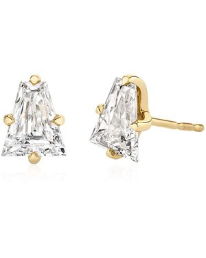 Vrai Iconic Keystone 14K Lab-Grown Diamond Earrings - Metallic