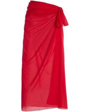 ÉTERNE Esme Cotton Maxi Sarong - Red