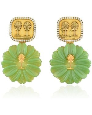 Amrapali 18K Aam Panna Earrings - Green