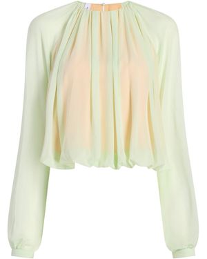 Marina Moscone Layered Silk Top - White