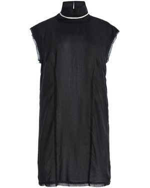 Mel Usine Argile Funnel-Neck Peasant Tunic - Black
