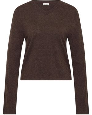 St. Agni V-Neck Merino-Wool Jumper - Brown