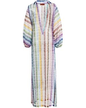 Missoni Knit Maxi Coverup Dress - White