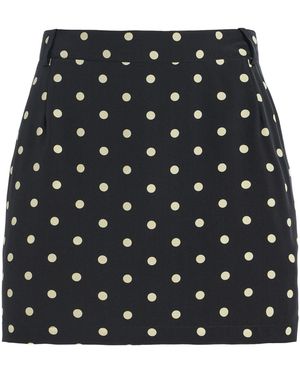 Franchise Joelle Silk Mini Skirt - Black