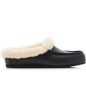 UGG Ansley Sheepskin Slippers - Black