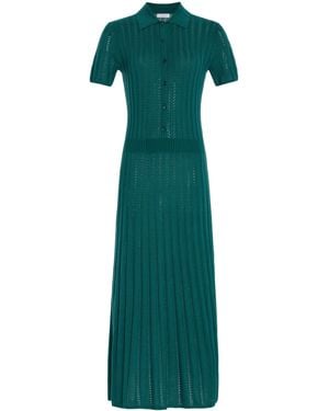 Gabriela Hearst Elvis Cashmere-silk Midi Shirt Dress - Green